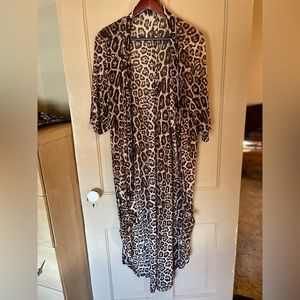 Leopard print boutique style shawl